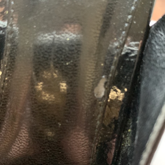 LOFT Christina Black Leather Platform Peep Toe Slingback Heels Size 6.5 - Picture 12 of 16